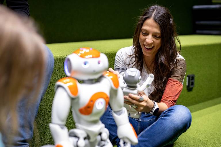 Robot and Valentina Ramirezmillan