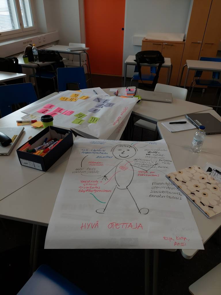 Ryhmätyöskentelyn tuotos.