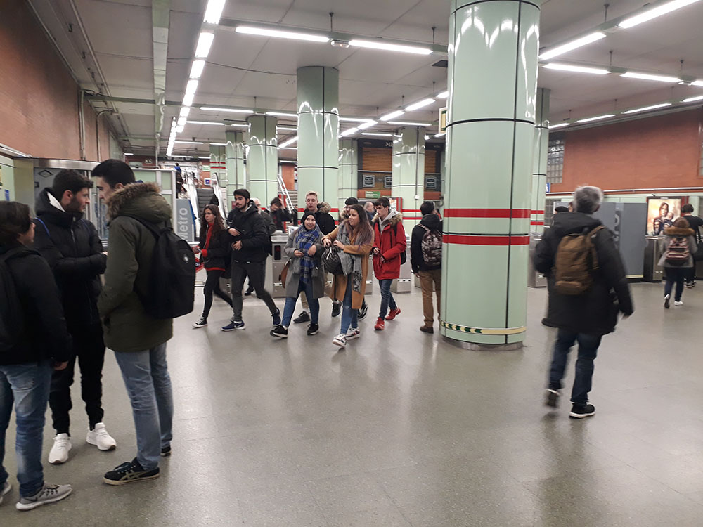 Metro station of The Universidad Complutence