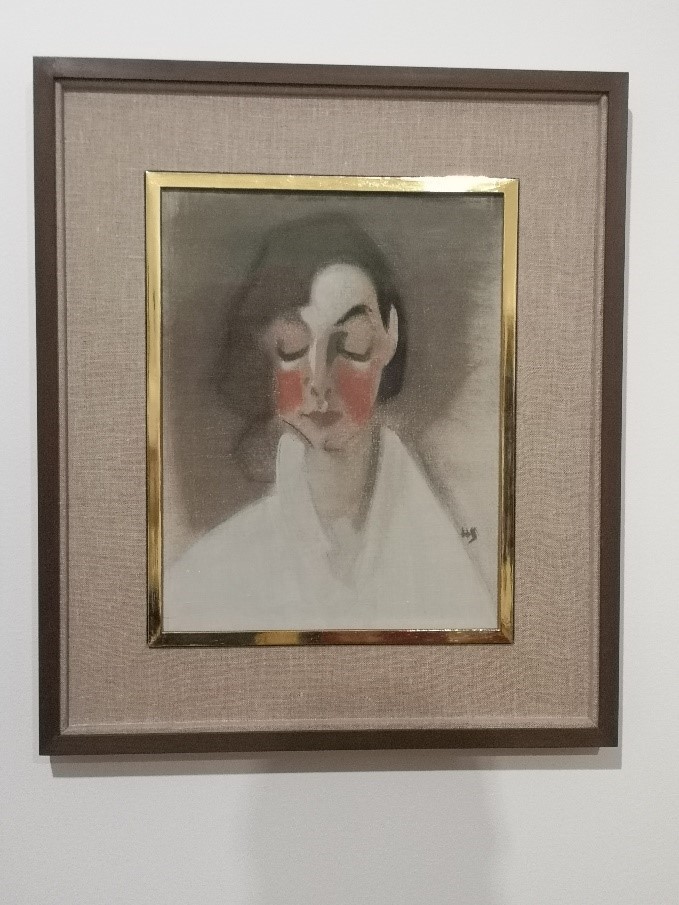 a painting of a woman