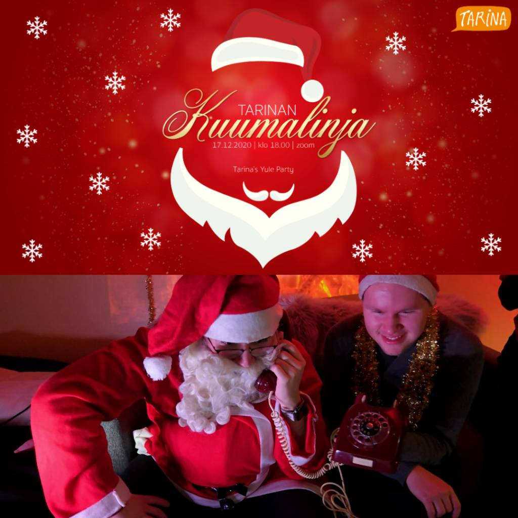 Tarinan etäpikkujoulujen tapahtumabanneri.