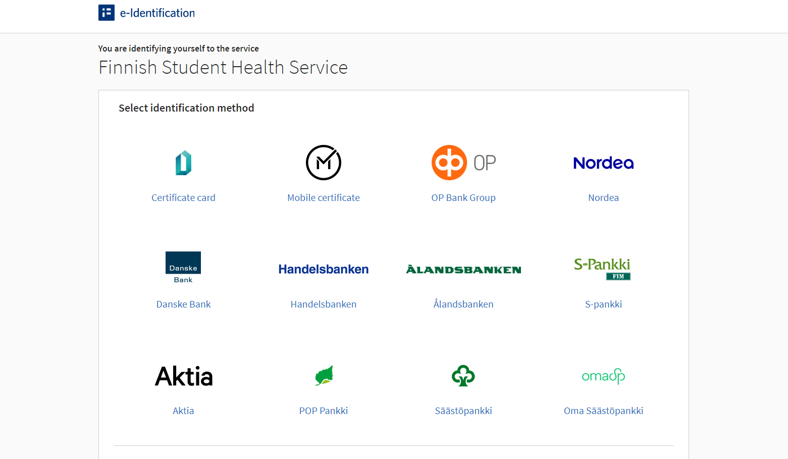 Logos of different banks.