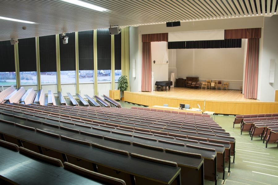 TAMKin juhlasali tyhjillään