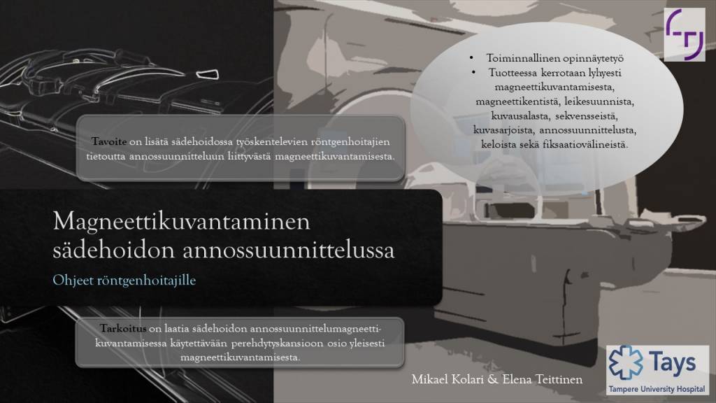 Magneettikuvantaminen sädehoidon annossuunnittelussa