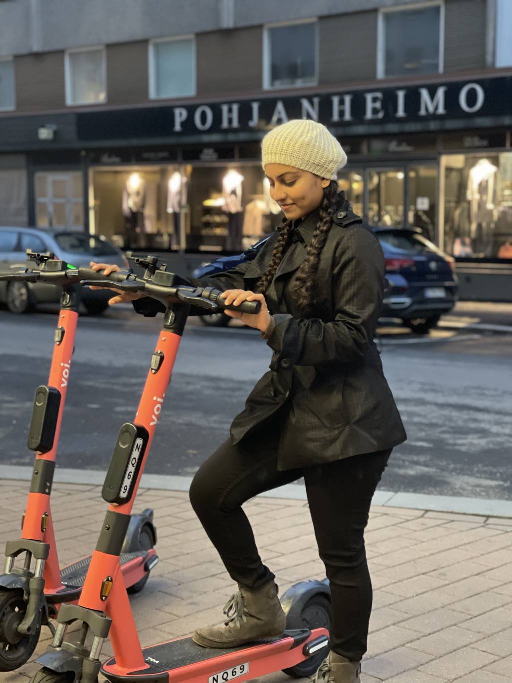 A student using a Scooter