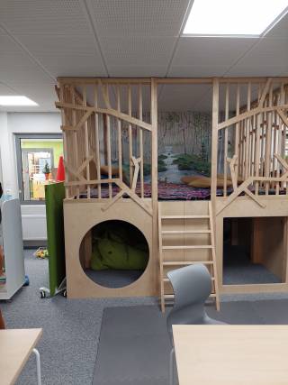 Kuva, jossa maja-alue lapsille