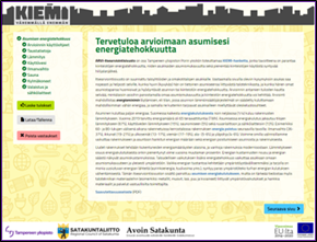 ARVI-sovelluksen aloitusnäkymä
