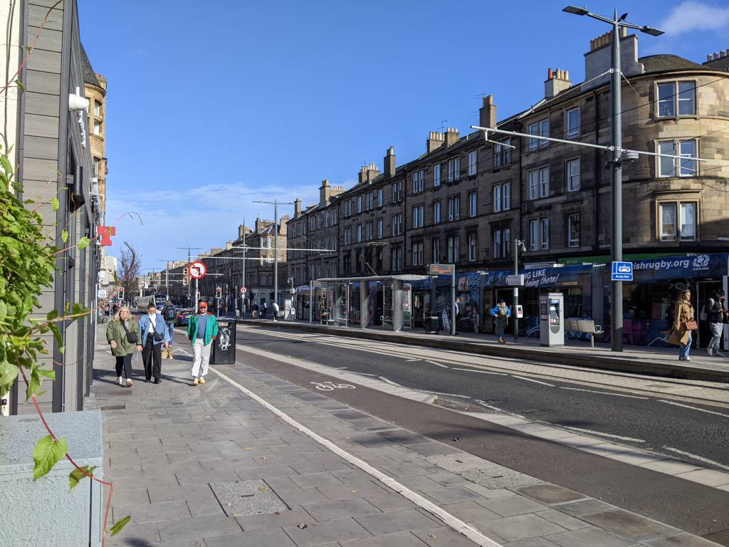 Picture of a street and a tramline