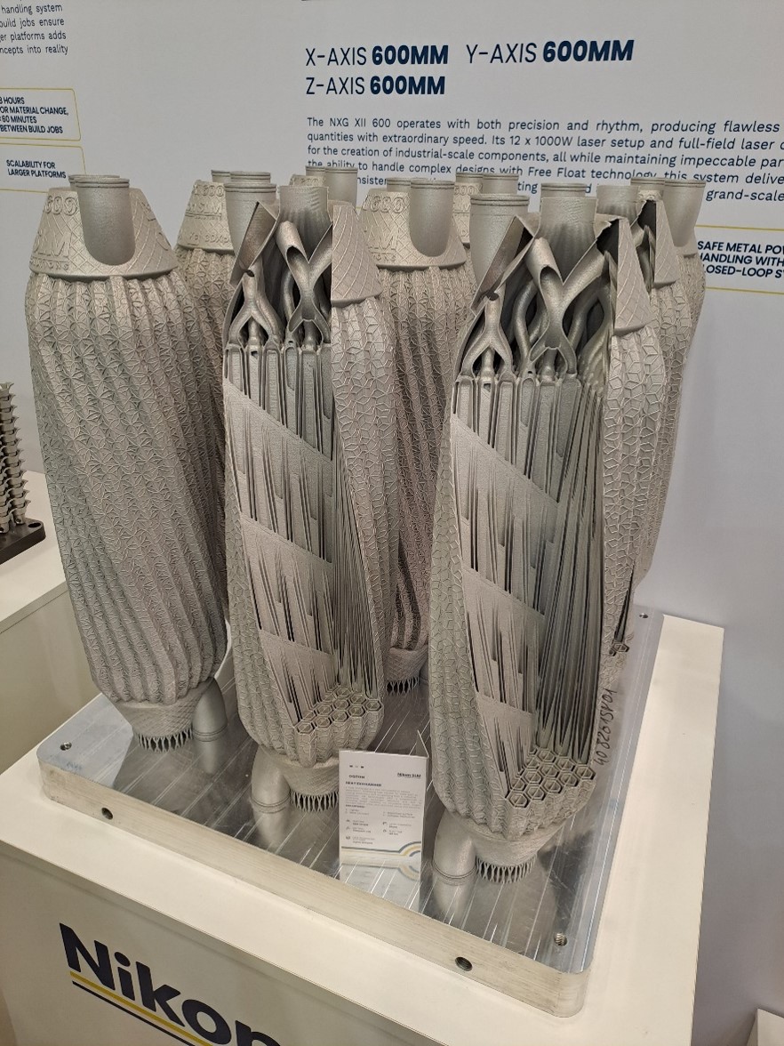 Nikon SLM NXG 600 tulostin, materiaali CP1 alumiiniseos.