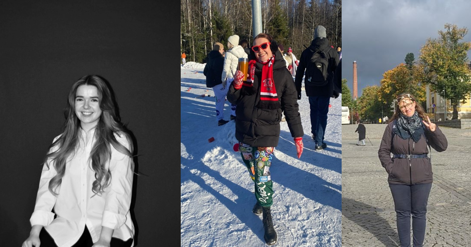 Three different women are pictured in separate images