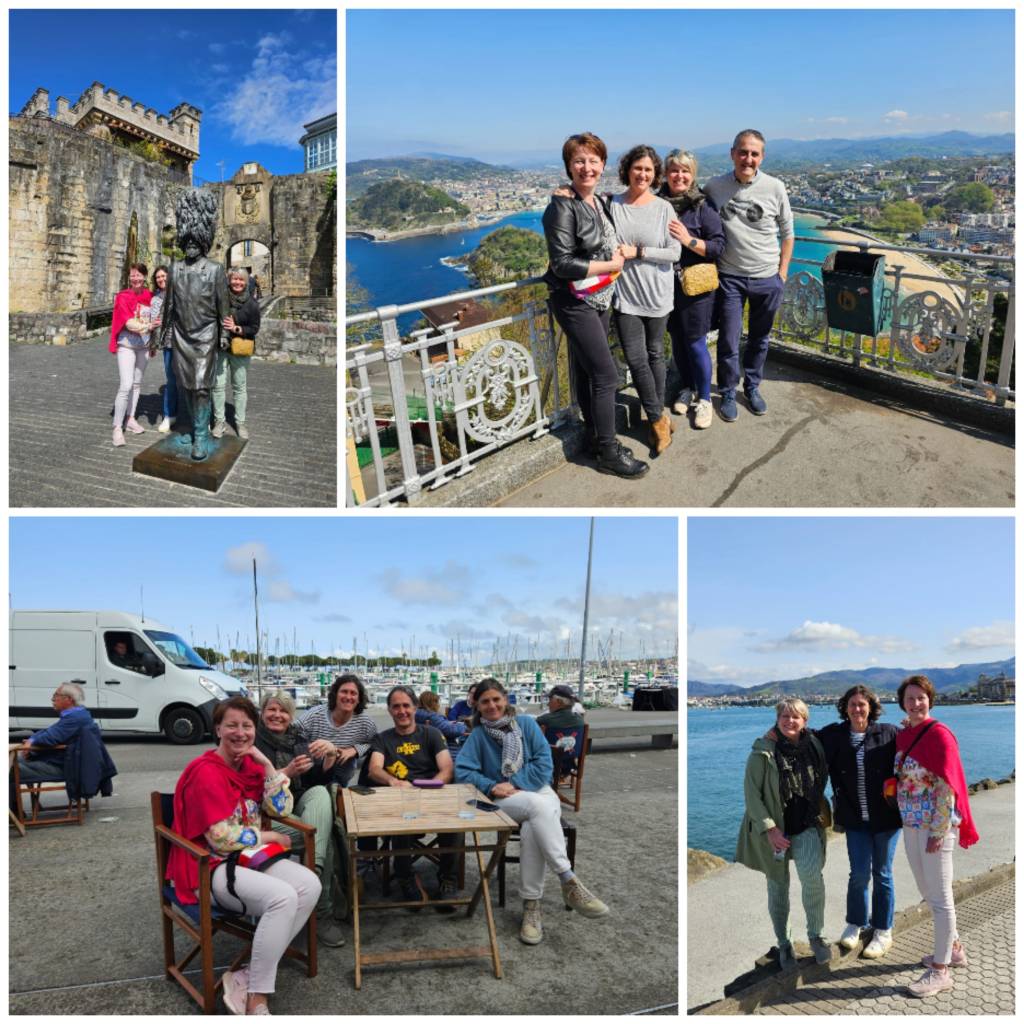 Neljän kuvan kuvakollaasi. Kuvissa Nina, Hanne, Enara ja Joxerra.