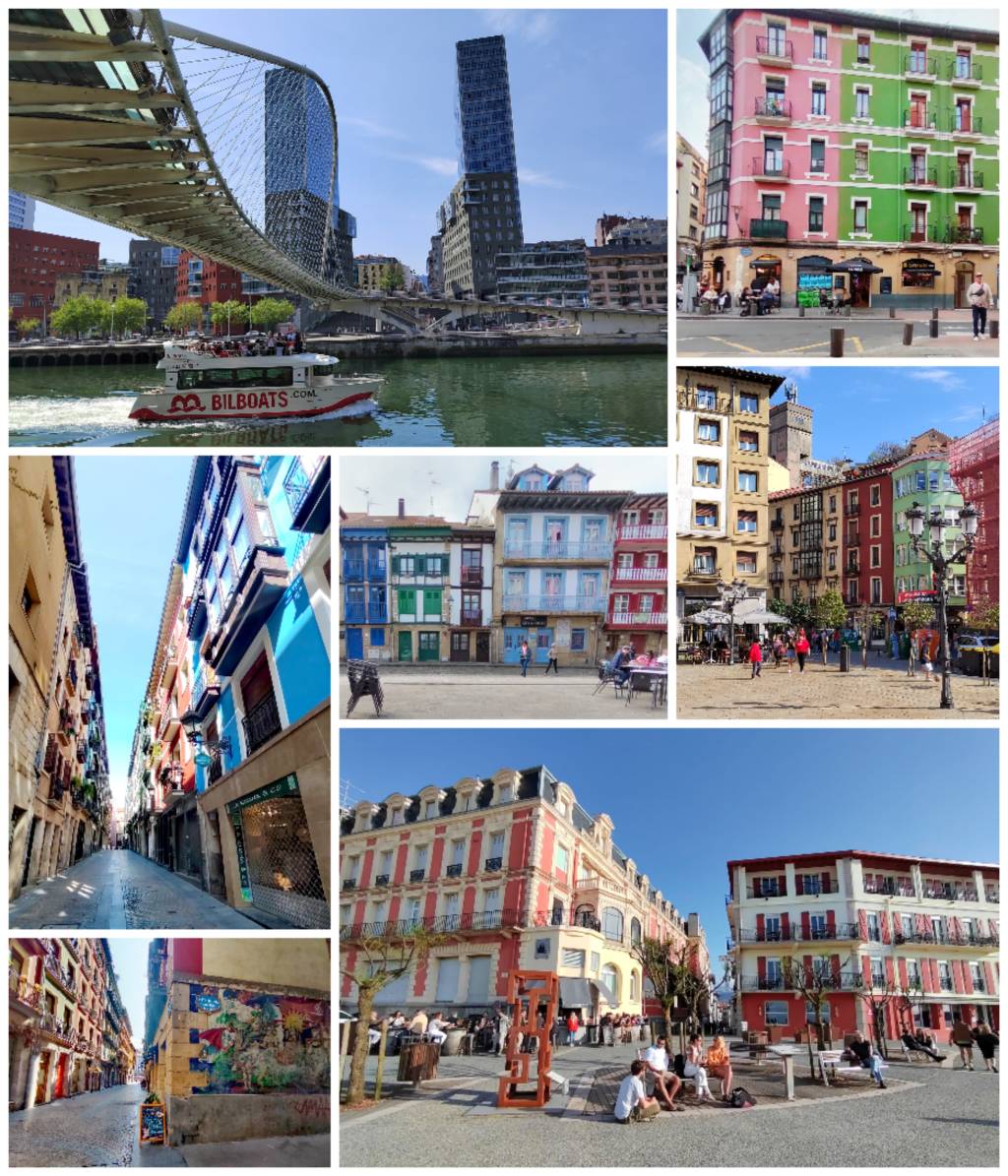 Seitsemän kuvan kuvakollaasi maisemakuvista.