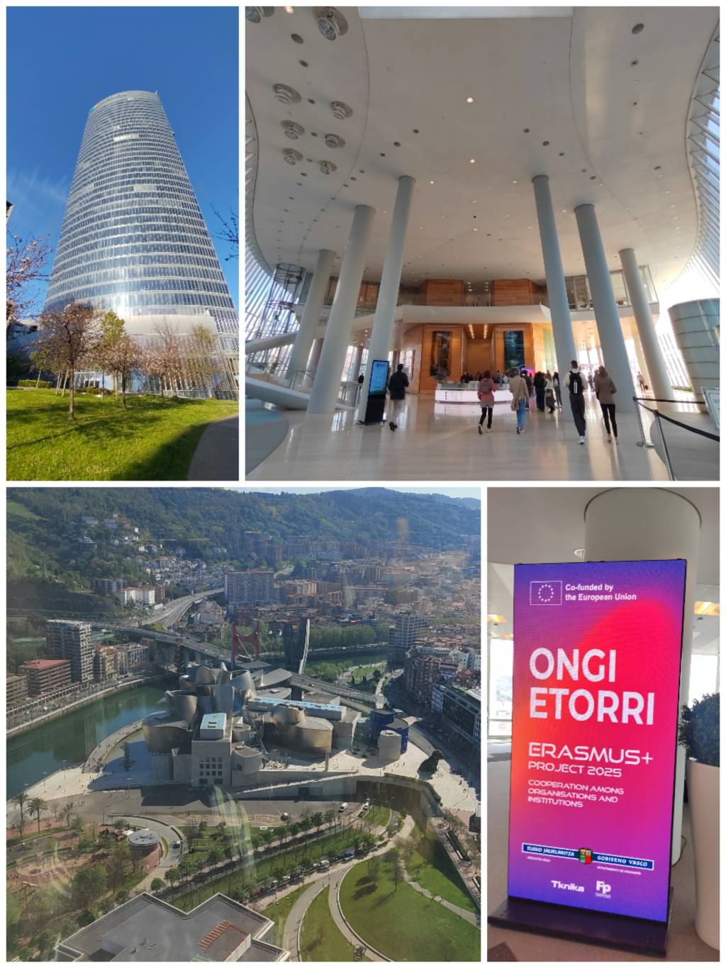 Nelkän kuvan kollaasi Ibrola Tower ja round table -työskentelyä.