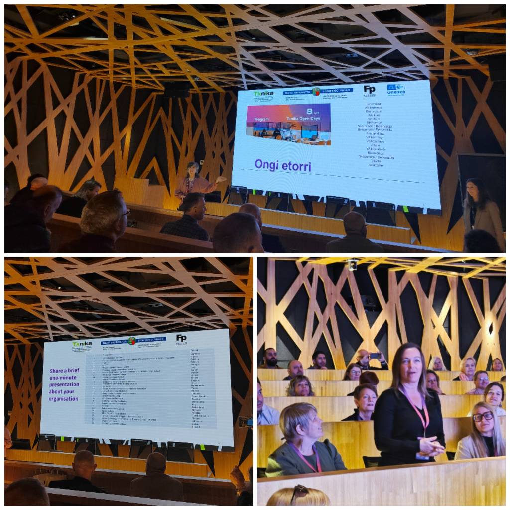 Kolmen kuvan kuvakollaasi aloitustilaisuuden esittelykierroksesta. Kuvissa näkyy useita osallistujia.