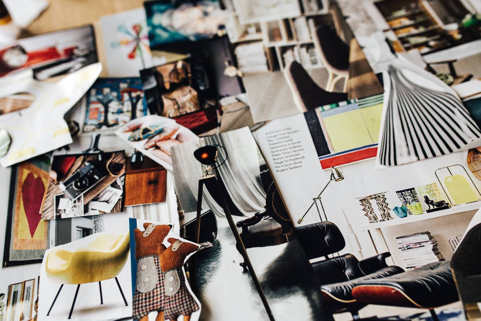 Lehtileikkeitä sisustuselementeistä