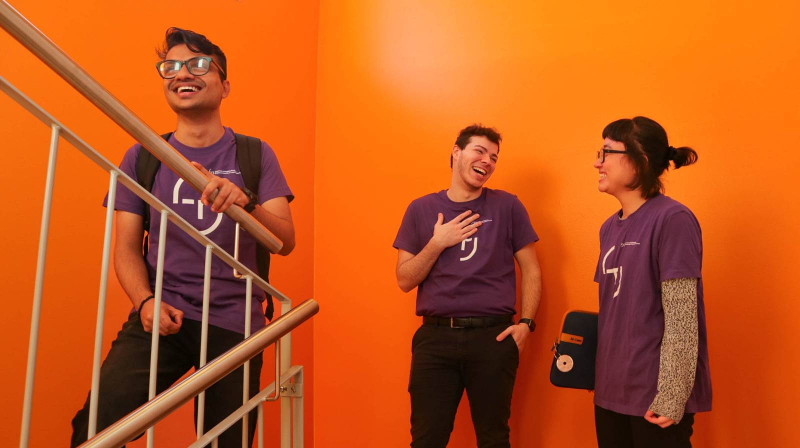 TAMK students laugh.