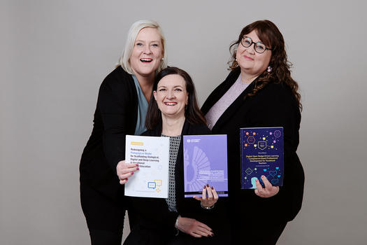 Kuvassa kouluttajat Sanna Ruhalahti (TAMK), Anne-Maria Korhonen (HAMK), Sanna Brauer (TAMK) Kuva: Amanda Aho