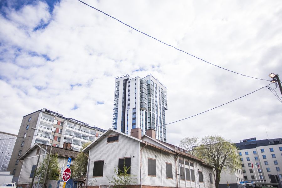 Kerrostaloja Tampereen keskustassa