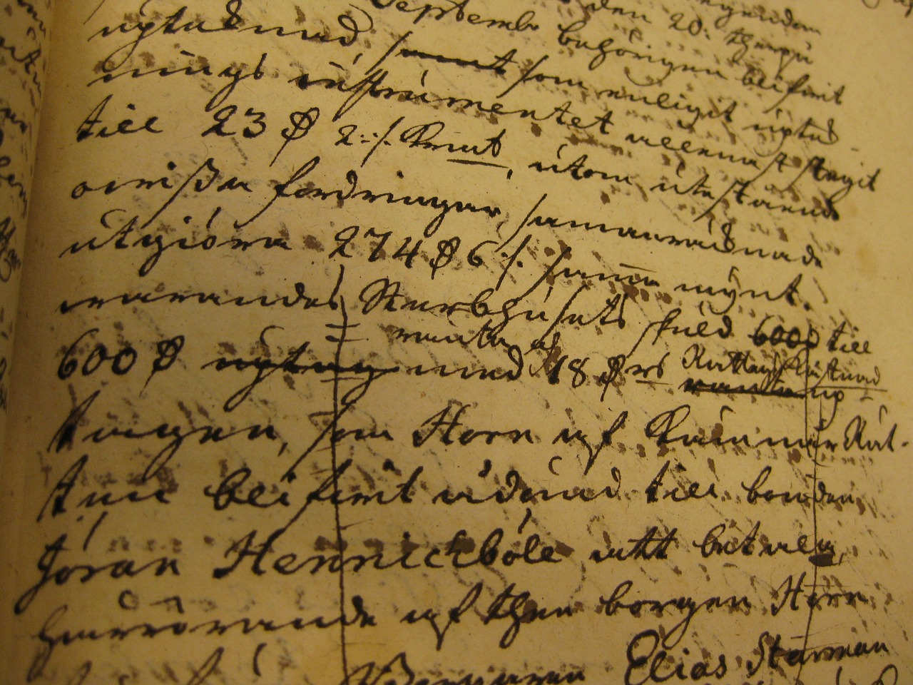 Kuvituskuva, vanhaa tekstiä