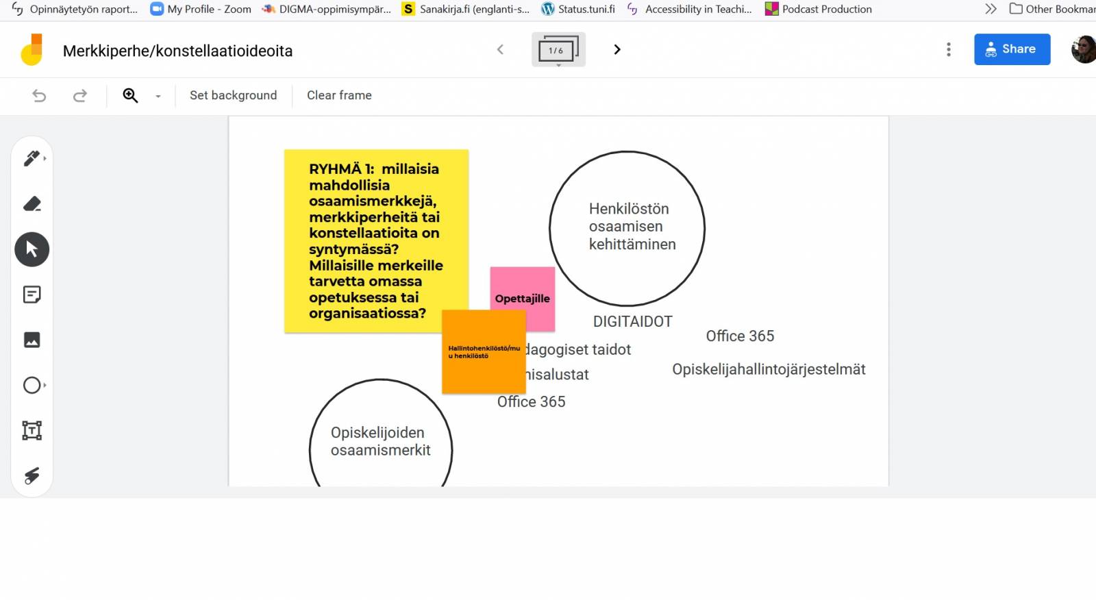 Ruudunkaappaus Jamboard-työkalusta