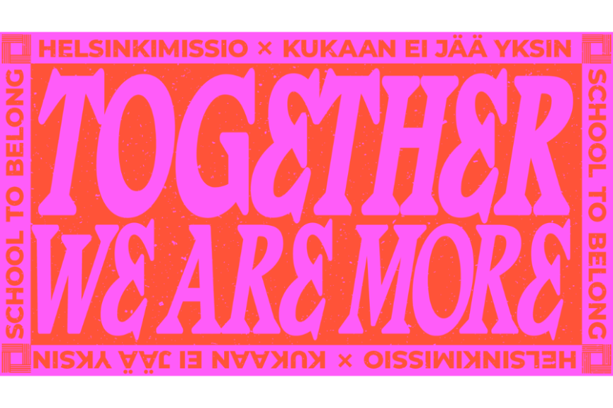 Together we are more -teksti kuvassa.