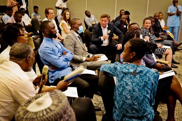 Marcus Silfverberg from Block Solutions Oy was telling what Block Solutions does with the plastic waste.