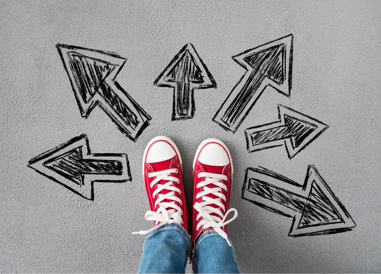 Nuolet osoittavat eri suuntiin