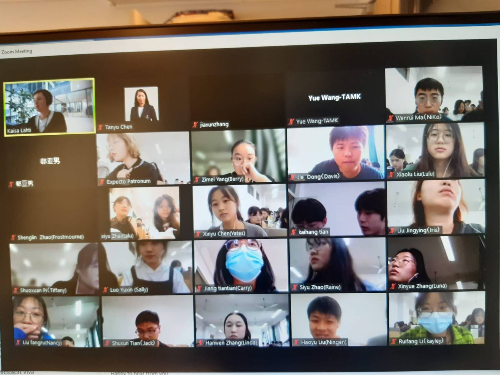 Virtual classroom via Zoom