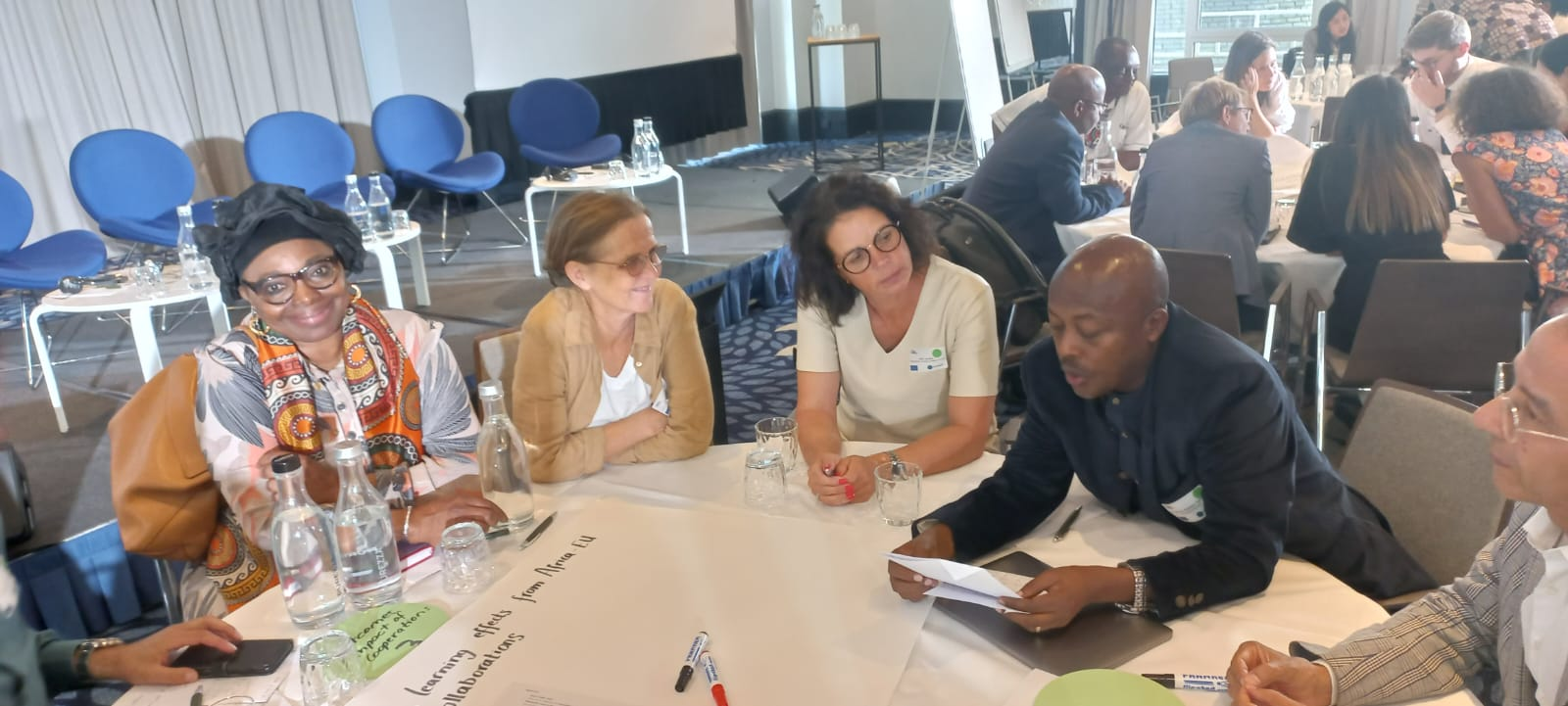 People sitting around the table.