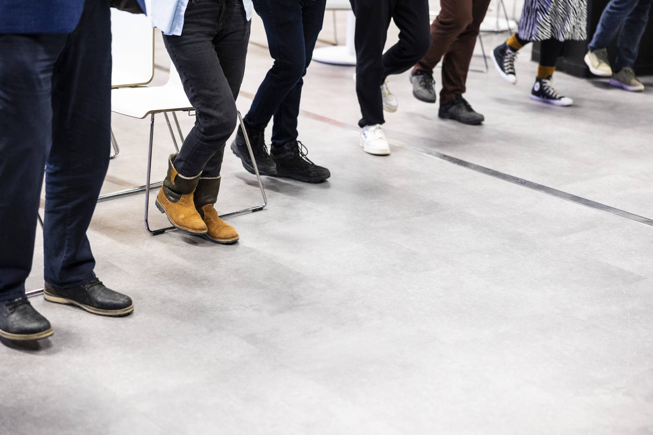 People standing in a row.