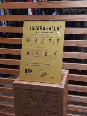 UFF Tasarahapäivat sign.