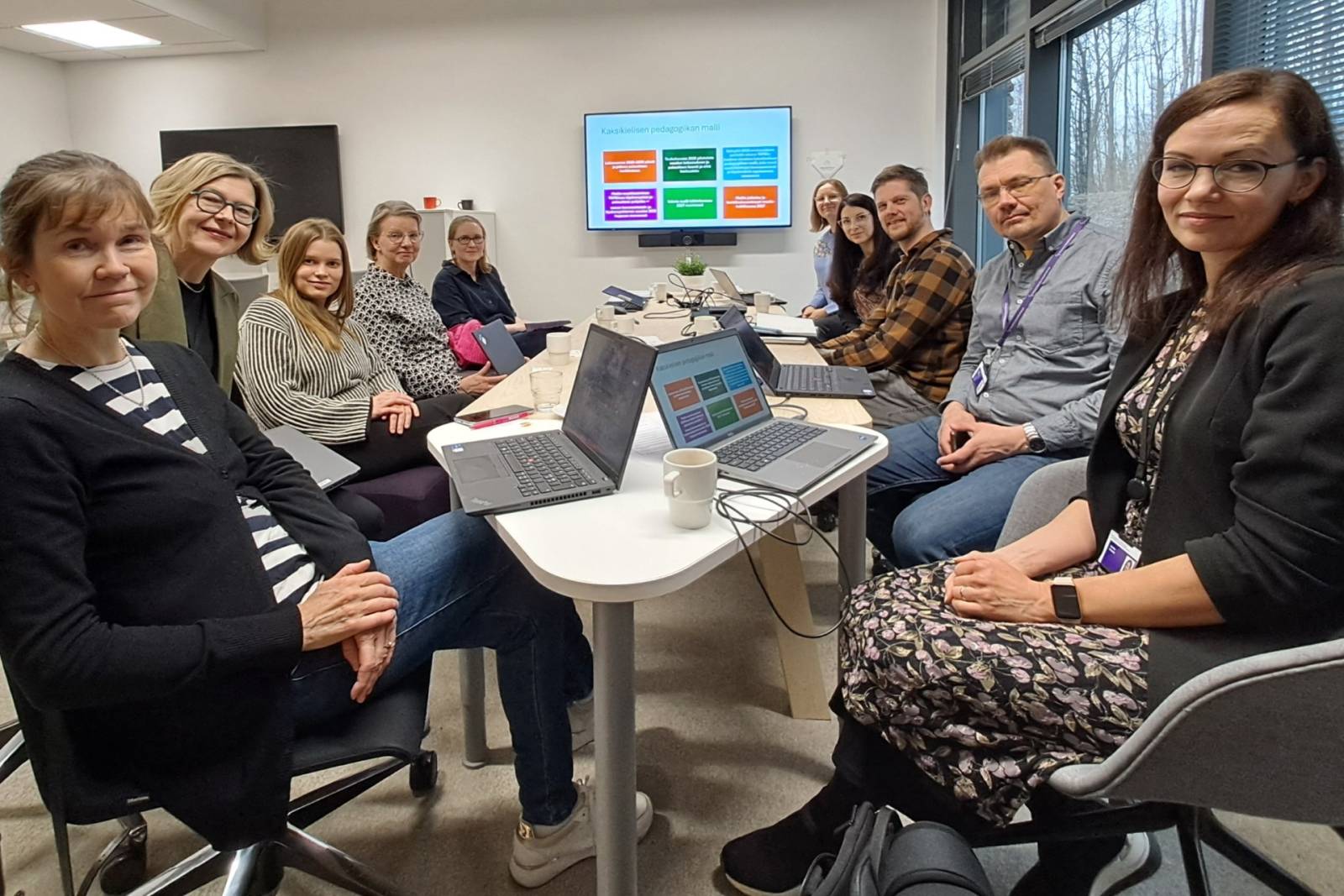 Kuvassa edustajia TAMKista, OAMKista, Savoniasta ja Humakista.