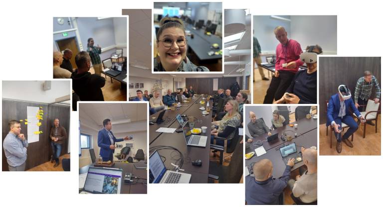 Kokoelma kuvista yhteiskehittämisen työpajasta.
