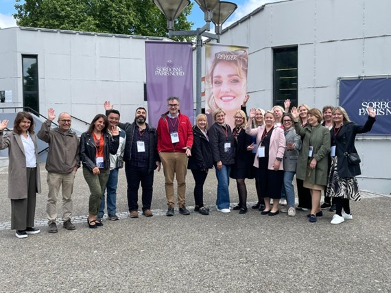 A group photo of the international week participants at USPN campus Villetaneuse.