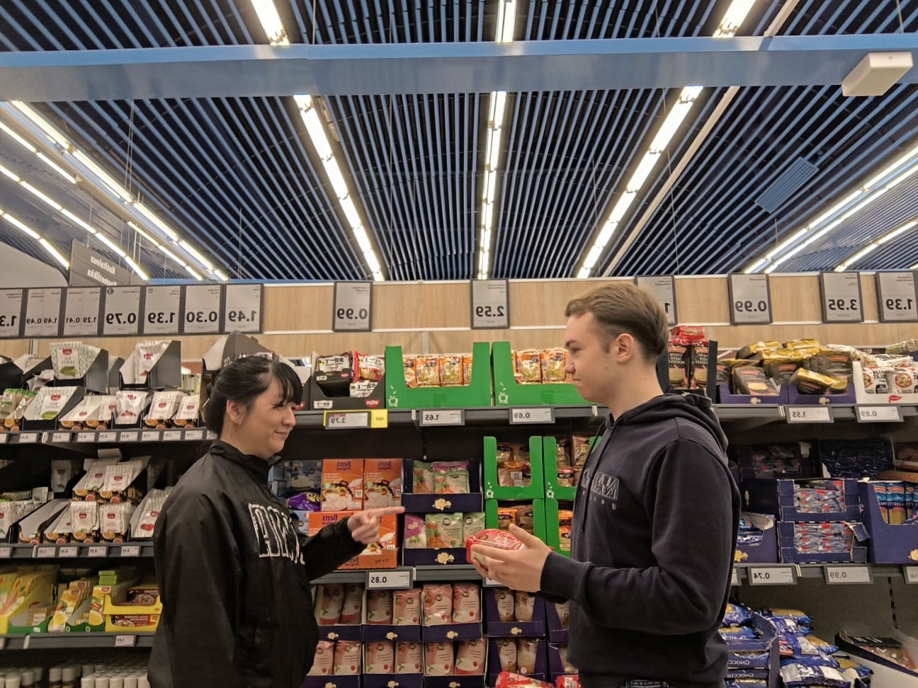 Meeting at Lidl supermarket