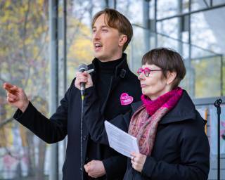 Rollaattorimarssi Tampereella. Kuva Matti Halonen