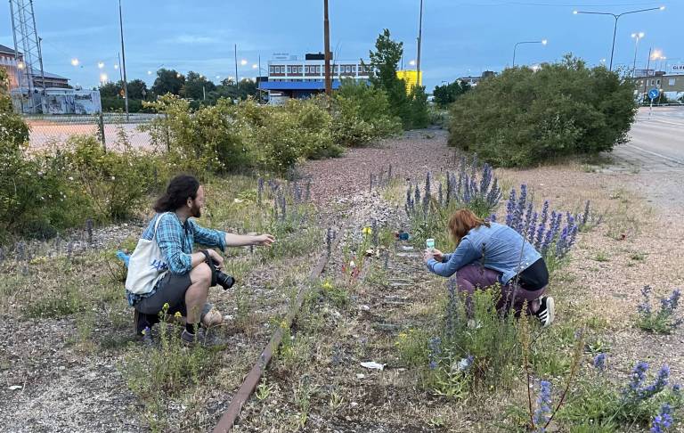 Researchers at their work.